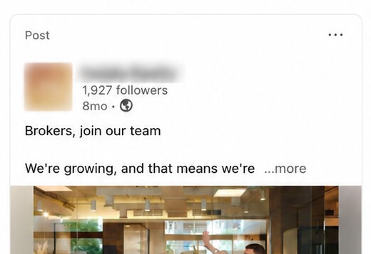 Example of social media content created for the client