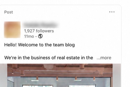 Another example of social media content created for the client